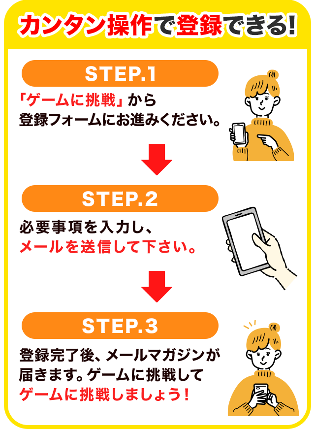 簡単操作で登録できる